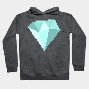 Aquamarine Gem Pixel Art Hoodie